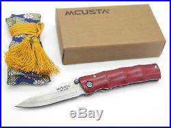 Mcusta Seki Japan Take Mc-75d Staminawood & Vg-10 Damascus Folding Pocket Knife