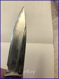 Mcusta Seki Japan Wave MC-0012D VG 10 Damascus Framelock Folding Knife