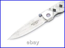 Mcusta Seki Japan Yoroi MC-37D San Mai Damascus Folding Pocket Knife No Clip