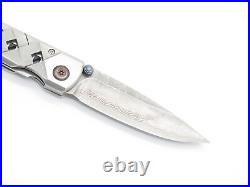 Mcusta Seki Japan Yoroi MC-37D San Mai Damascus Folding Pocket Knife No Clip