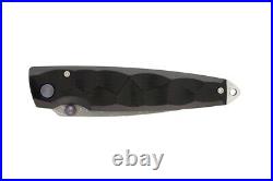Mcusta Shinra Emotion Folding Knife Black Pakka Wood Handle Damascus MC-79DP