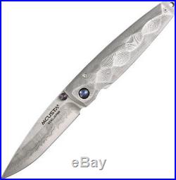 Mcusta Tsuchi 3.5 Closed Folding Linerlock Damascus Blade Knife