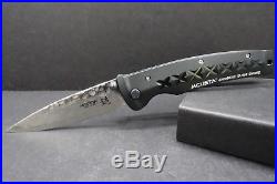 Mcusta Tsuchi Bushi Sword Folding Knife MC-0161D Damascus Blade Black Scales