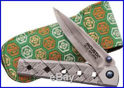 Mcusta Yoroi Clad 3.5 Folding Linerlock 33 Layer Damascus Steel Knife