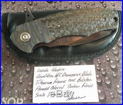 Melvin Lozada Custom Handmade Hades Tactical Flipper Folding Knife Damascus