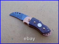 Michael Tamboli Custom Folding Knife Damascus