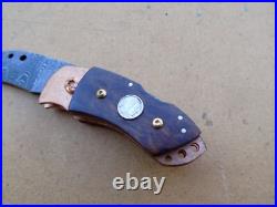 Michael Tamboli Custom Folding Knife Damascus