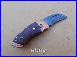 Michael Tamboli Custom Folding Knife Damascus