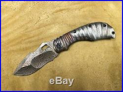 Mick Strider Custom RC of all RC models NIGHTMARE GRIND Damascus Folding Knife