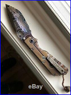 Mick Strider Custom XL Damascus Folding Knife