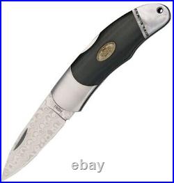 Moki Clio Folding Knife 2.38Damascus Steel Blade Micarta/Mother Of Pearl Handle