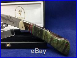 Muela Folding 60th Anniversary Lockback Damascus Knife Mint In Case BX 8
