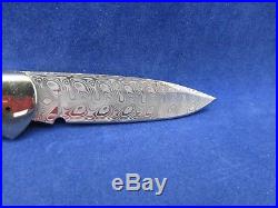 Muela Folding BX-8 DAM Lockback Damascus Knife Africa Wood Handles & Display