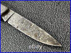 Musick Handmade Damascus Folding Knife