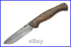 NEW RUSSIAN Ertil Handmade Damascus Folding Blade Knife Oak Wood Handle