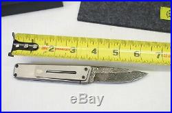 NEW The James Brand The Chapter Titanium Damascus Folding Knife SQ6078841