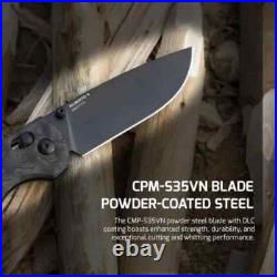 NEWOKNIFE Rubato 4 Folding Knife, CPM-S35VN, 3.04 Damascus Carbon Fiber LTD