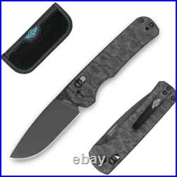 NEWOKNIFE Rubato 4 Folding Knife, CPM-S35VN, 3.04 Damascus Carbon Fiber LTD