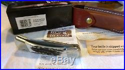 NIB Buck USA 110DM Damascus/Stag Folding Hunter Lockback Knife 1989