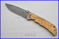 NIB Spartan Blades Harsey Custom Knife 4 SS Damascus, Plague Doctor Gold