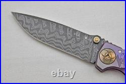 NIB Spartan Blades Harsey Custom Knife 4 SS Damascus, Plague Doctor Purple