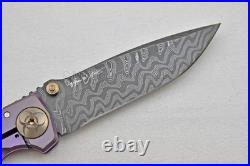 NIB Spartan Blades Harsey Custom Knife 4 SS Damascus, Plague Doctor Purple