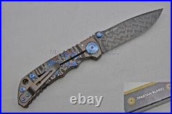 NIB Spartan Blades Harsey Custom Knife Dragon with C. N. SS Damascus