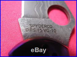 New Blue Flame Anodized Spyderco C10tipd Endura Titanium Damascus Folding Knife