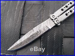 New Damascus Custom Made Folding Knife Damascus Steel Handle by Knives Exporter