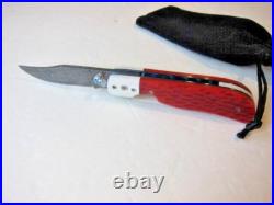 New Damascus Liner Lock Pocket Knife Folder by Elenbaas Jake