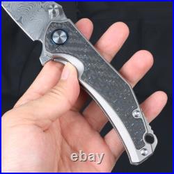 New Damascus blade pocket folding knife pocket knife