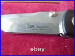 New Limited Edition No. 101/500 Hk/boker Knife Folding Damascus Blade Black Wood