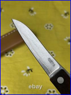 New Ohta, Hiroaki Custom Friction Folder Pocket Knife San Mai Damascus Blade