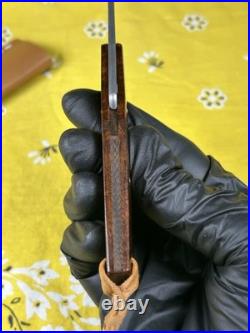 New Ohta, Hiroaki Custom Friction Folder Pocket Knife San Mai Damascus Blade