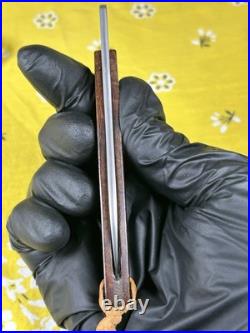 New Ohta, Hiroaki Custom Friction Folder Pocket Knife San Mai Damascus Blade