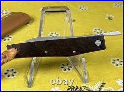 New Ohta, Hiroaki Custom Friction Folder Pocket Knife San Mai Damascus Blade