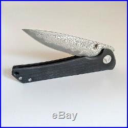 New SBK Damascus Custom knife Folding Pocket Rare (one of a kind) gift