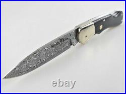 New Spanish MUELA DAMASCUS BX-8DAM Folding Knife With Grenadill Wood Handle WOW