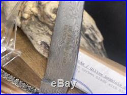 New Thiers Issard Pocket Knife Folding 4.0 Damascus Blade Blond Horn France