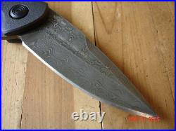 Nib Buck Knife 590 Ivsle Paradigm Bos Raindrop Damascus Blade G-10 Handles USA