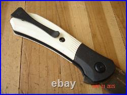 Nib Buck Knife 590 Ivsle Paradigm Bos Raindrop Damascus Blade G-10 Handles USA