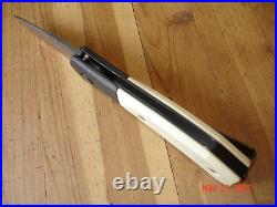 Nib Buck Knife 590 Ivsle Paradigm Bos Raindrop Damascus Blade G-10 Handles USA