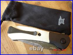 Nib Buck Knife 590 Ivsle Paradigm Bos Raindrop Damascus Blade G-10 Handles USA