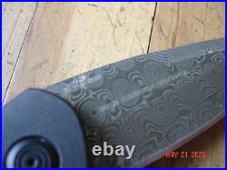 Nib Buck Knife 590 Ivsle Paradigm Bos Raindrop Damascus Blade G-10 Handles USA