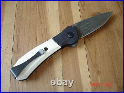 Nib Buck Knife 590 Ivsle Paradigm Bos Raindrop Damascus Blade G-10 Handles USA