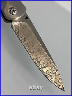 Nighthawk Custom K201 Mammoth Handle Damascus Blade Folding Knife