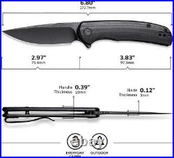 Nitro V Blade G10 Black Stainless Steel Knife Folding Pocket Gift Outdoors VP84