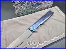 Oknife AION Zirconium Damascus Folding Pocket Knife Limited Release Very Rare