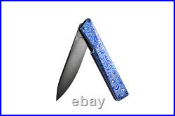 Oknife AION Zirconium Damascus Folding Pocket Knife Limited Release Very Rare