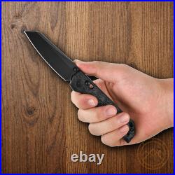 Oknife XEN Folding Knife 3.13 Black DLC S45VN Steel Blade Carbon Fiber Handle